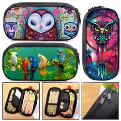 Cute Bird Owl / Parrot Cosmetic Cases Pencil Bag Children School Case Stationay Bag Boys Girls Pencil Box School Supplies