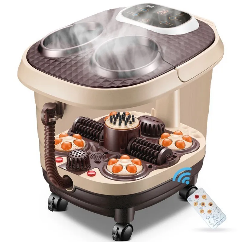 Smoked Foot Bath Full Automatic Electric Heating Washbasin Foot Massage Machine Deep Bucket Foot Bather Home Pedicure Machine