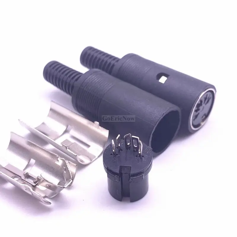 2 قطعة DIN 3 4 5 6 7 8 دبوس DIN ذكر + أنثى المقبس هولد لوحة جبل الهيكل موصل سبيكة لحام #5