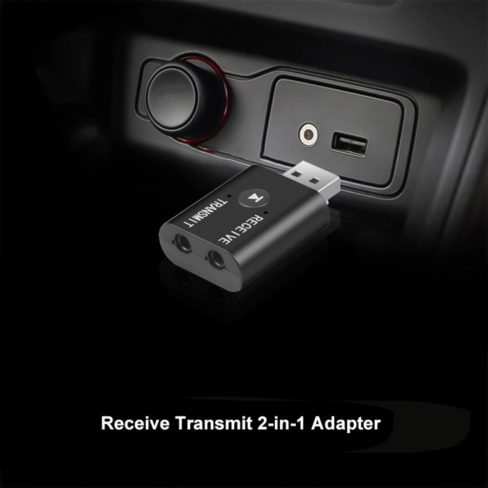 USB 5.0 Bluetooth-compatible Audio Receiver Transmitter for Car Computer TV Laptop Speaker Headset Music Audio Wireless Adapter