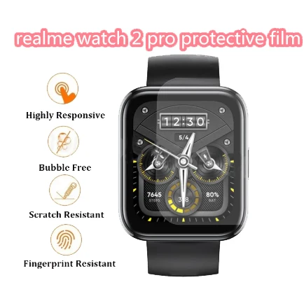 2pcs Soft TPU Protective Film For Realme watch 2/2 Pro Smart Watch Full Screen Protector Cover For Realme watch 2 Pro Protection