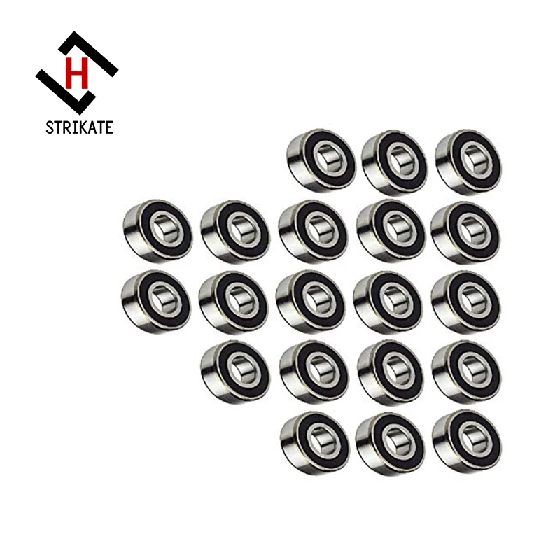 100pcs Low Noise Motor Dedicated 608 2RS Skateboard Bearing Roller Skating Fingertip Gyro Special Bearing ABEC 9 black bearing