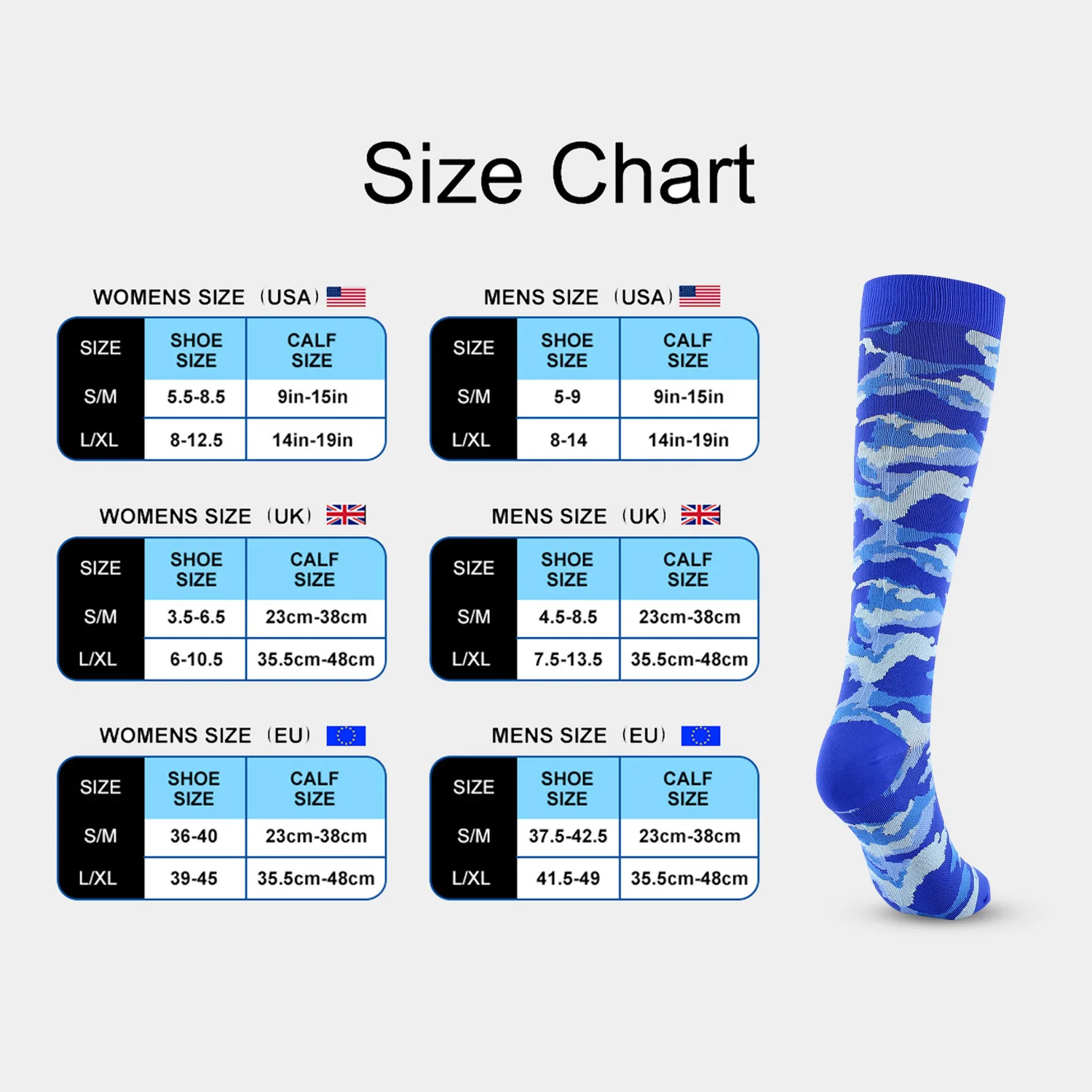 Outdoor Sports Compression Socks Camouflage Stripe Cycling Medical Nursing Breathable Sports Socks Men Women Climbing Hiking
