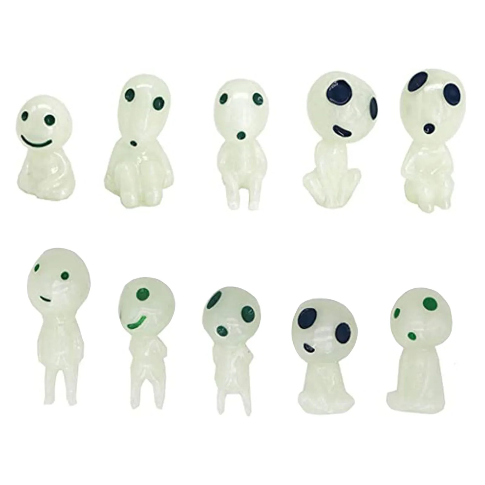 10pcs/set Ghost Hand-made Luminous Tree Elf Garden Accessories Pot Decor Miniature Home Ornament