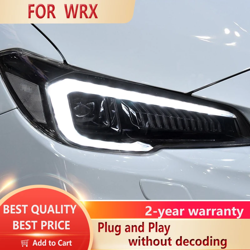 

Фары для Subaru WRX STI 2015-2020, дневные ходовые огни, аналогичные модели, ксеноновые лампы, противотуманные фары, автомобильные аксессуары, фары