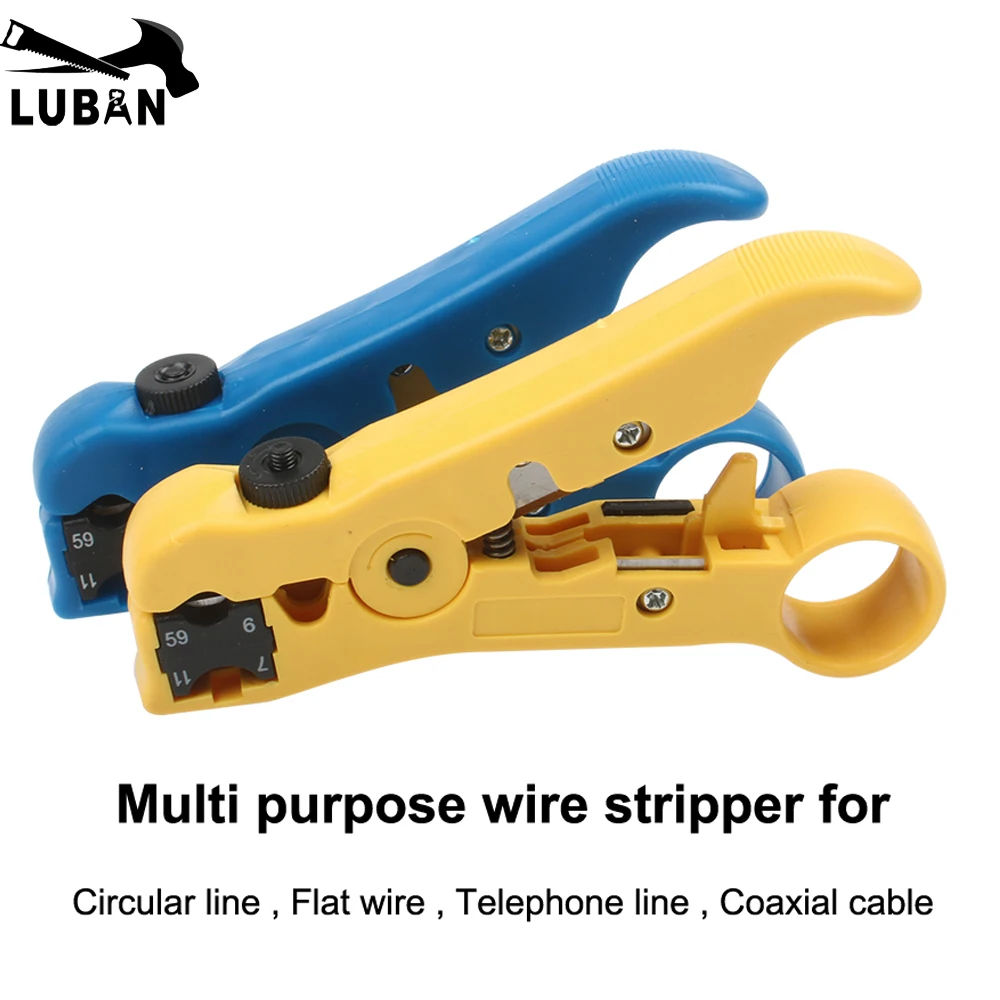 Pinza spelafili coassiale UTP Cat5 Cat6 piatta o rotonda strumento universale per spelacavi spellafili pinza spelafili per rete