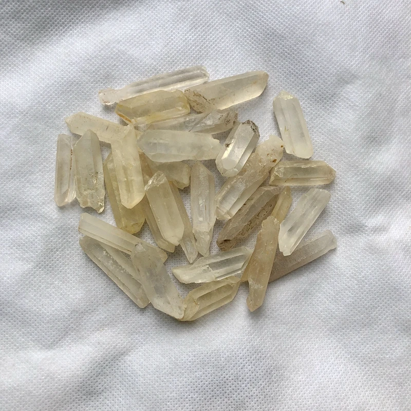 Wholesale 100grams Natural Rock Crystal Quartz Point Bead,Gemstone Healing Point Crystals 3-5cm