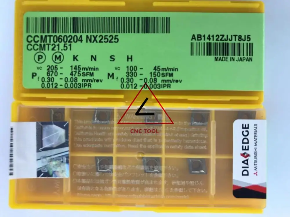 Ccmt 060204 NX2525ไดเอดจ์แบบดั้งเดิม10ชิ้น