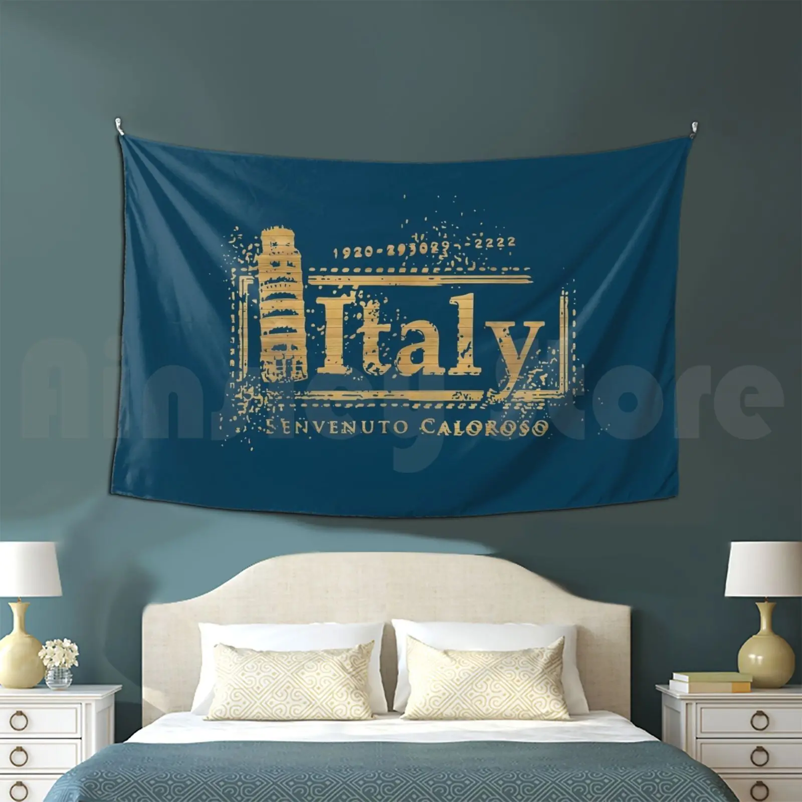 Italia Calorosa Tapestry Living Room Bedroom Italy Tuscany Hot Warm Weather Sun Venice Firenze Leonardo Davinci Classic