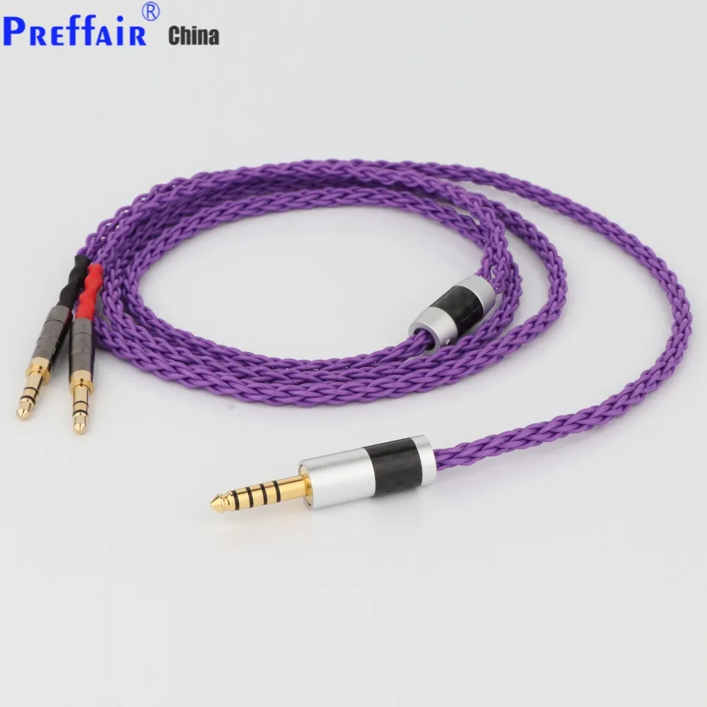 8 Core Earphone Cable For Denon AH-D600 D7100 Hifi man Sundara Ananda HE1000se HE6se DEVA he400se Arya He-35x Edition XS