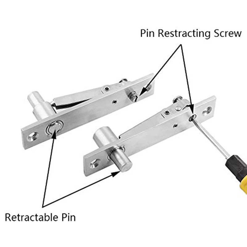 Đồng Hồ Nam Dây Thép Không Gỉ Trục Cửa Bản Lề Dày Trục Lề Cho Cửa Gỗ 360 Độ Trục Thép Không Gỉ Murphy Cửa Xoay bản Lề