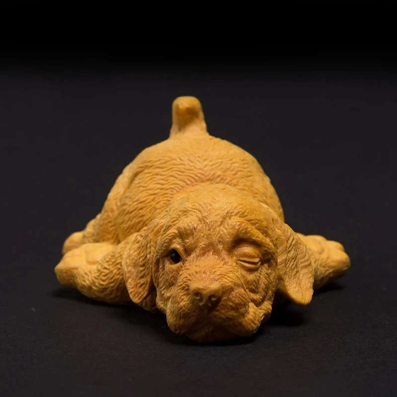 

Boxwood Carved Animal Sculpture for Dog, Creative Carved Solid Wood Animal Sculpture, Zod Dog Crafts