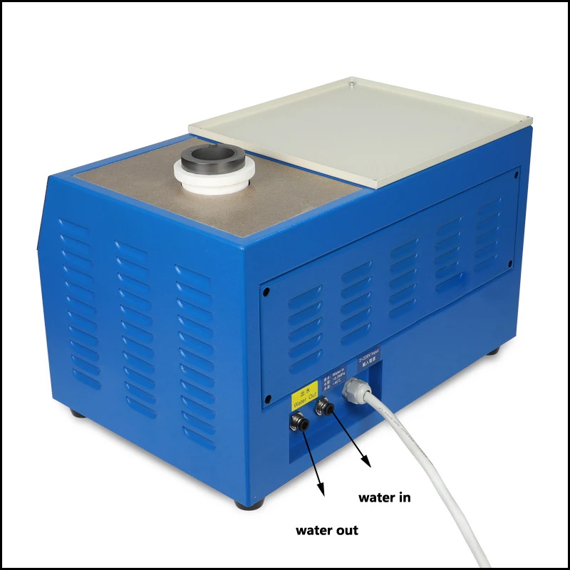Forno de fusão de ouro de frequência média 2kg, máquina de fundição de ouro, cadinho de grafite resistente a altas temperaturas, dourado,