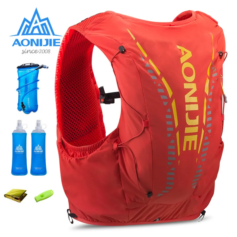 AONIJIE C962 Outdoor12L Lightweight Hydration Backpack Rucksack Bag Vest 1.5L Water Bladder Hiking Camping Running Marathon Race