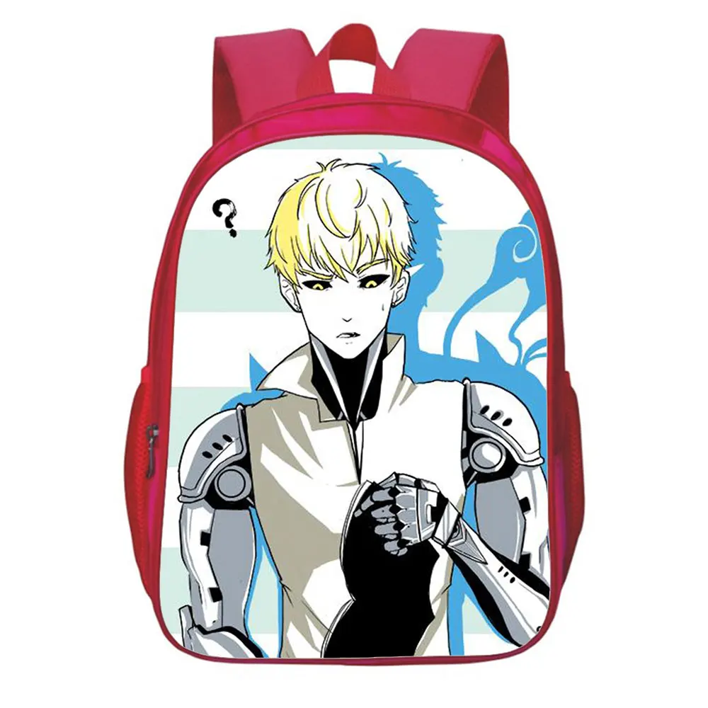 One Punch Man School Bags Saitama Genos Anime Cosplay 3D Print Genos Student School Bag Girls Casual Knapsack