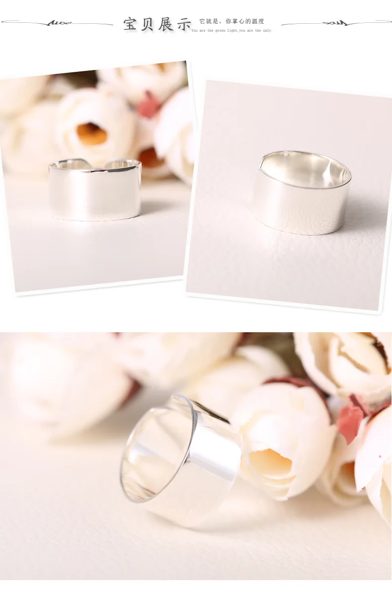 REETI  2018 New 925 Sterling Silver Open Rings For Women Personalized Girl Sterling-silver-jewelry Open circula Ring Best Gift - Image 4
