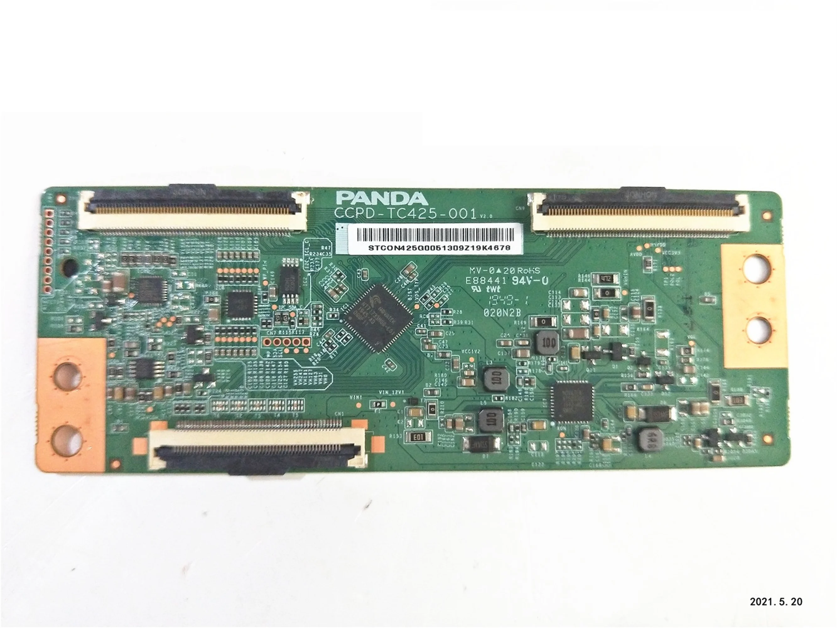 100% لوحة منطقية مجربة وأصلية CCPD-TC425-001 لوحة TCON لتلفزيون باندا 43 بوصة