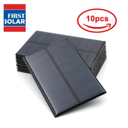 10pcs 5V 1.25W 250mA Monocrystalline Silicon Epoxy Solar Panels Module Mini Solar Cells For Charging Cellphone Battery Wholesale