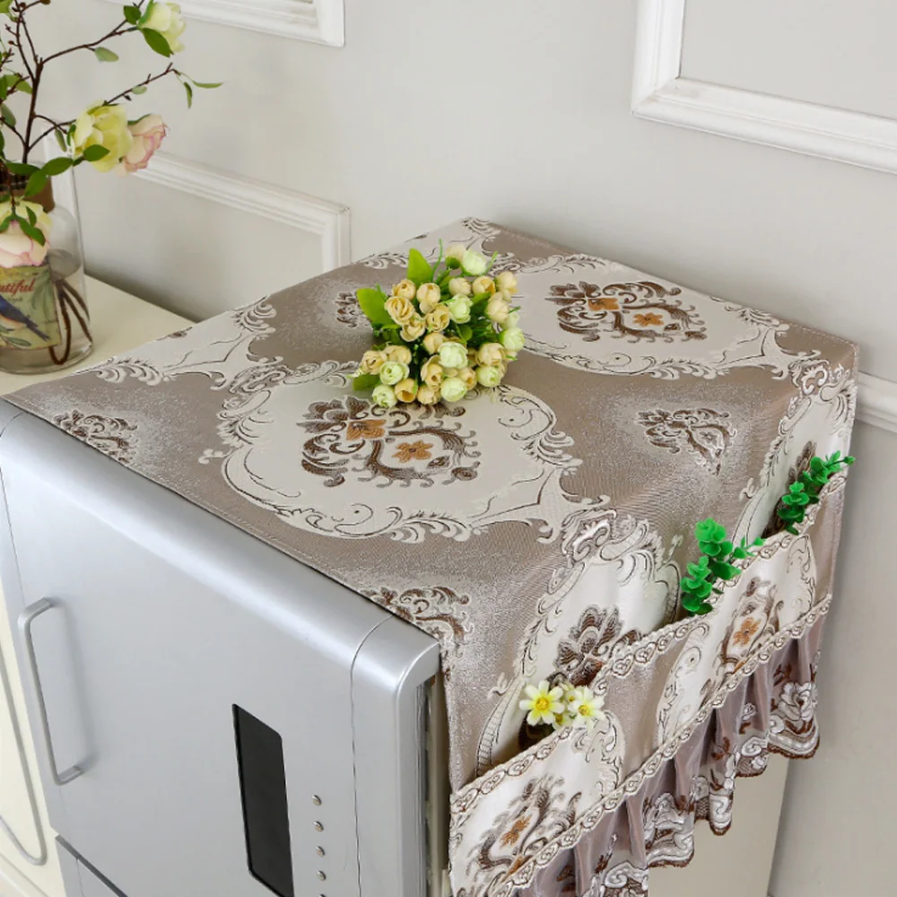 Fabric Refrigerator Dust Cover Double-sided Pocket Multifunctional Dust-proof Cloth Washing Machine Cover Home Textiles