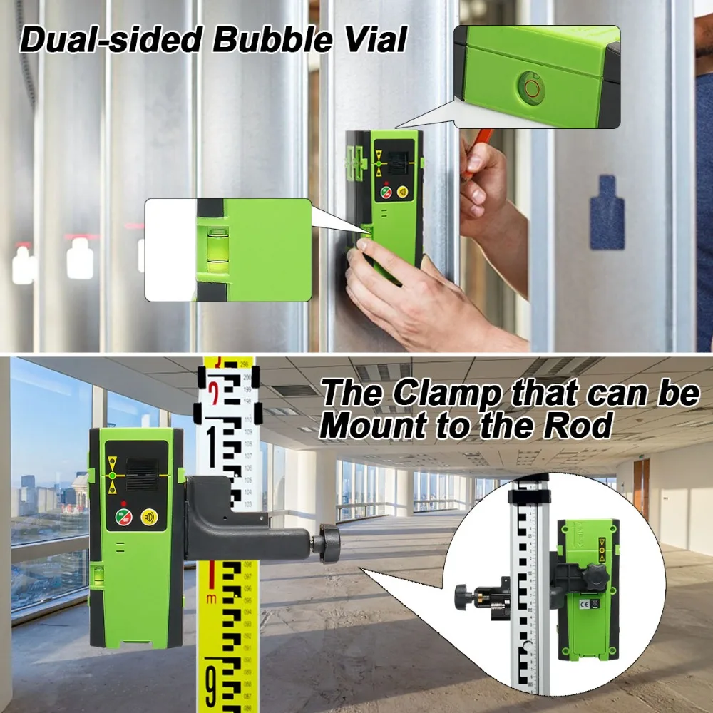 New laser level receiver Outdoor Receiver for red and green laser lines, Only Suitable for Huepar levels