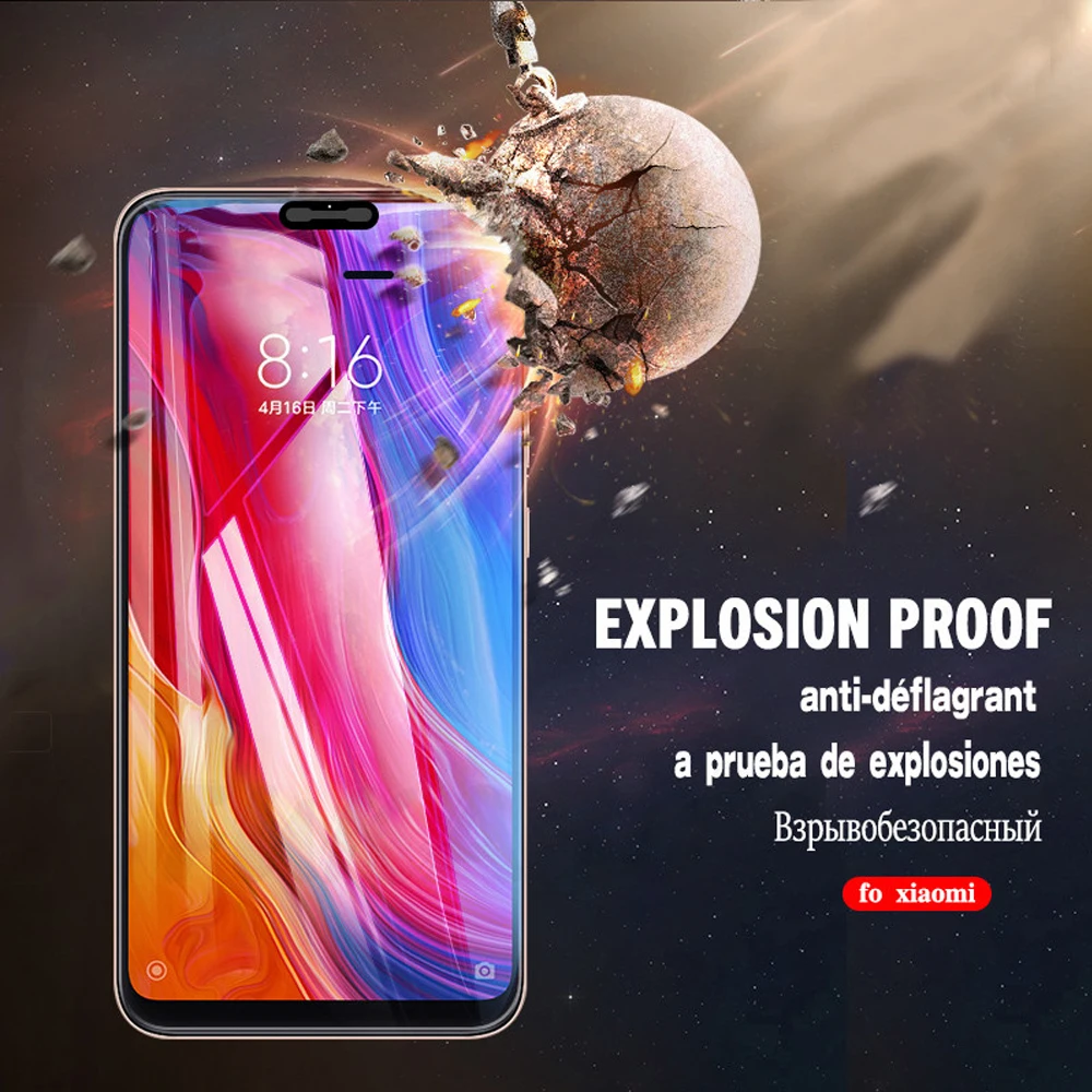 Protector de pantalla de vidrio templado para xiaomi redmi note 8 pro 8A, película protectora para teléfono inteligente, 7 pro 7A, 2 uds.