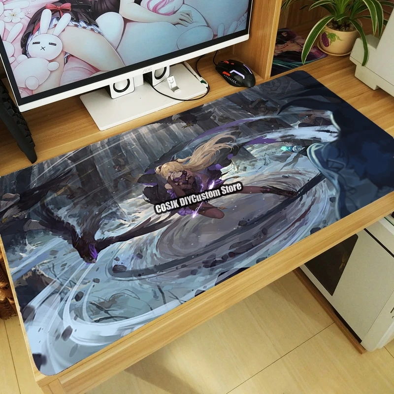 Anime Game Genshin Impact Fischl Large Mouse Pad Otaku HD Mouse Mat PC Mice Mat Tabletop Keyboard Desk Mat Playmat Drop shipping