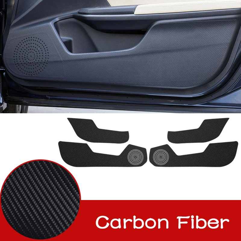 

Car Door Anti-Kick Pad Carbon Fiber Leather Door Protection Film Stickers For Honda Civic 10th 2019 2020 2018 2017 2016 2021