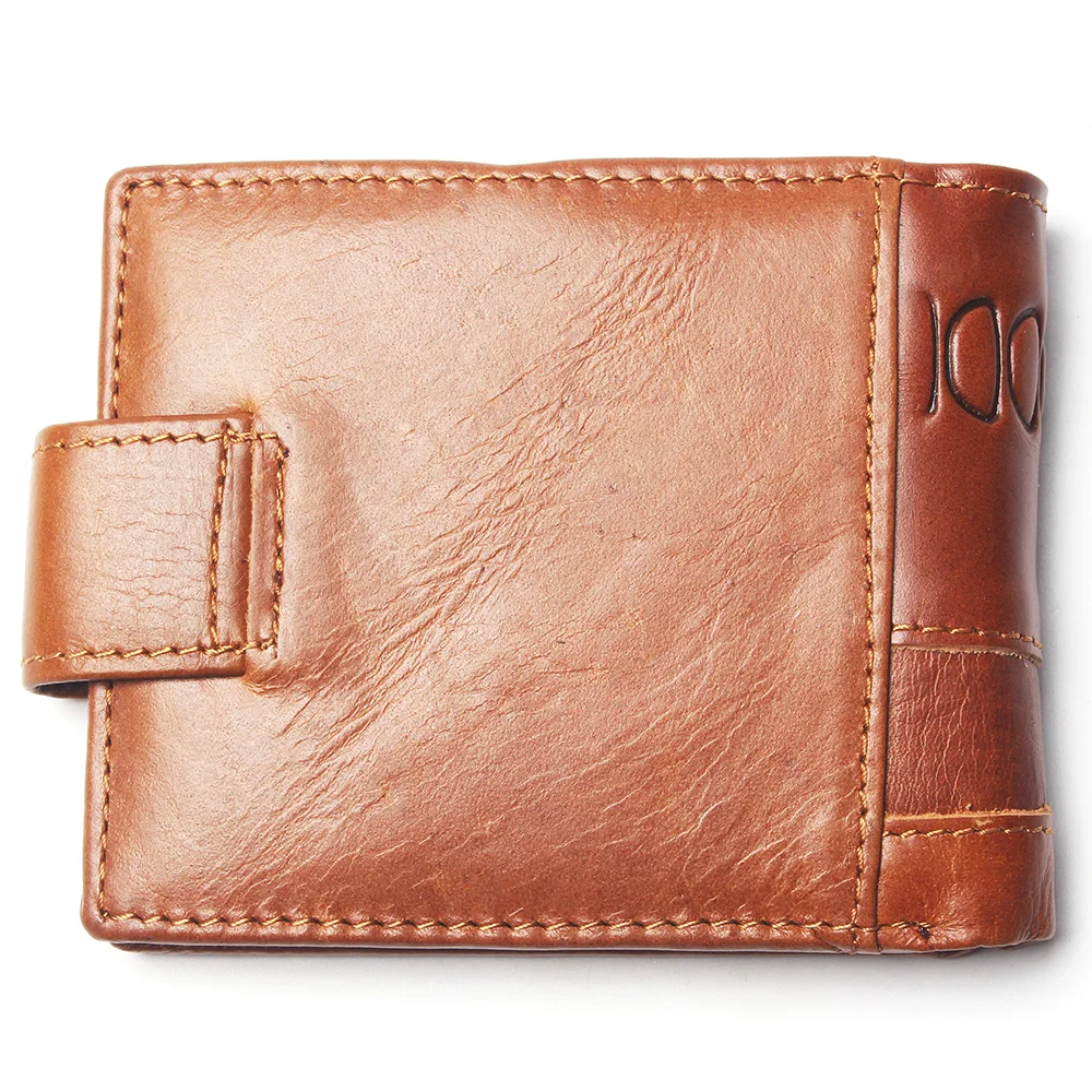 New Coin Purse Cheap Mens Retro Leather Style Wallet Genuine For Men Card Holder Strong