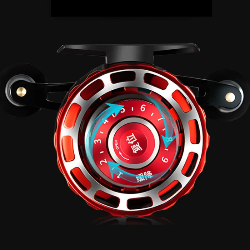 

Fish Line Wheel Full Metal Vessel Pesca Fly Fishing Reels 65Mm Ice Ratio 2.8:1 Ice Fish Line Wheel 9 1 BB Baitcasting Raft Wheel