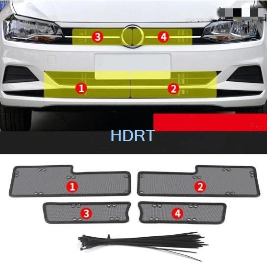 

Car Middle Insect Screening Mesh Front Grille Insert Net Anti-mosquito Dust for Volkswagen POLO plus 2019 2020 2021