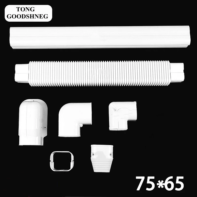 Decorative PVC Line Set Cover Kit for Ductless Split Air Conditioner,Central AC and Heat Pump Systems,Condenser Unit