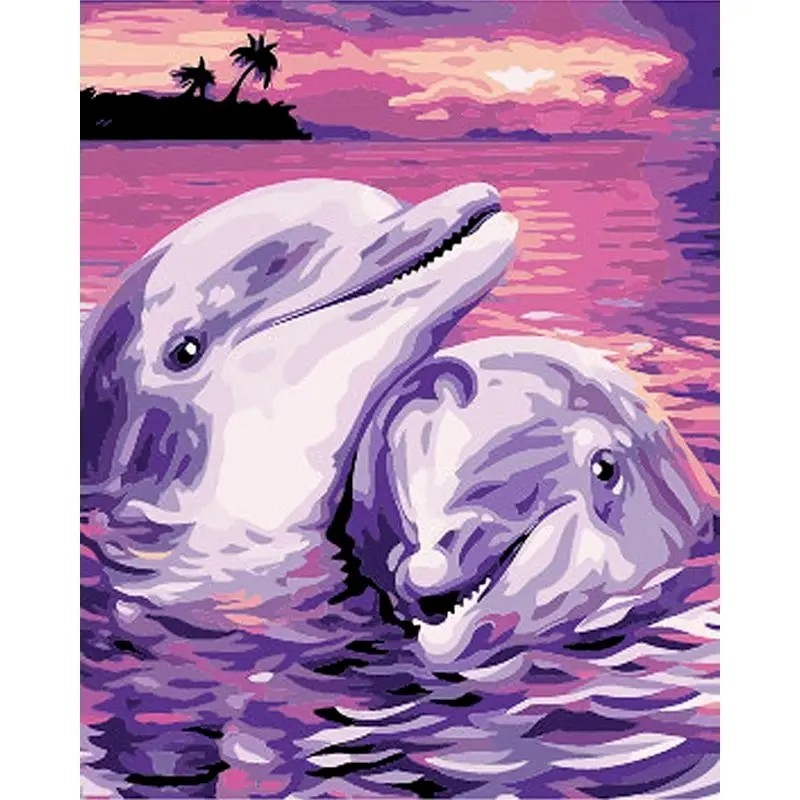 油絵:イルカ イルカの絵(油絵) タイトル: Ohana (家族) - トピックス | Leinaiʻa