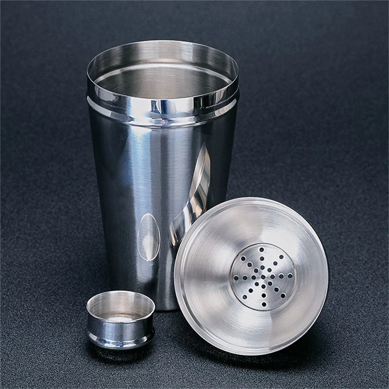 1.8L Big Stainless Steel Cocktail Boston Bar Shaker: 3-piece Set