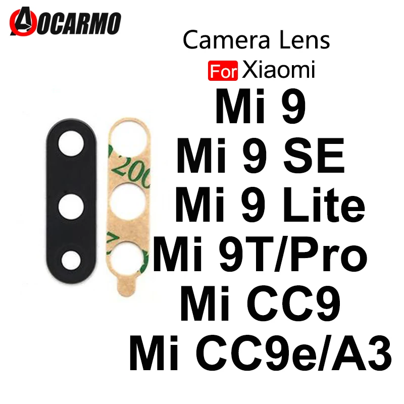 

Aocarmo 2Pcs Rear Back Camera Lens Glass Adhesive Sticker Glue For Xiaomi Mi 9 Lite SE 9T CC9 Pro Replacement Parts