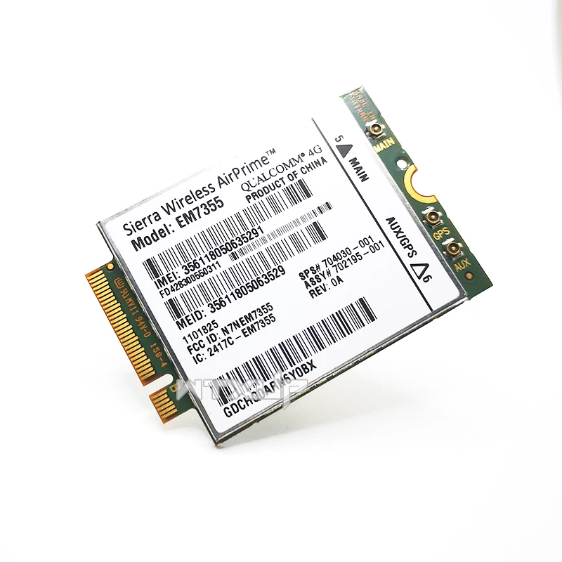 Ontgrendeld Gobi5000 Sierra Draadloze Airprime Em7355 Lte Evdo/Hspa Wwan Ngff 4G Module Voor Hp Elitebook 820 840 G1