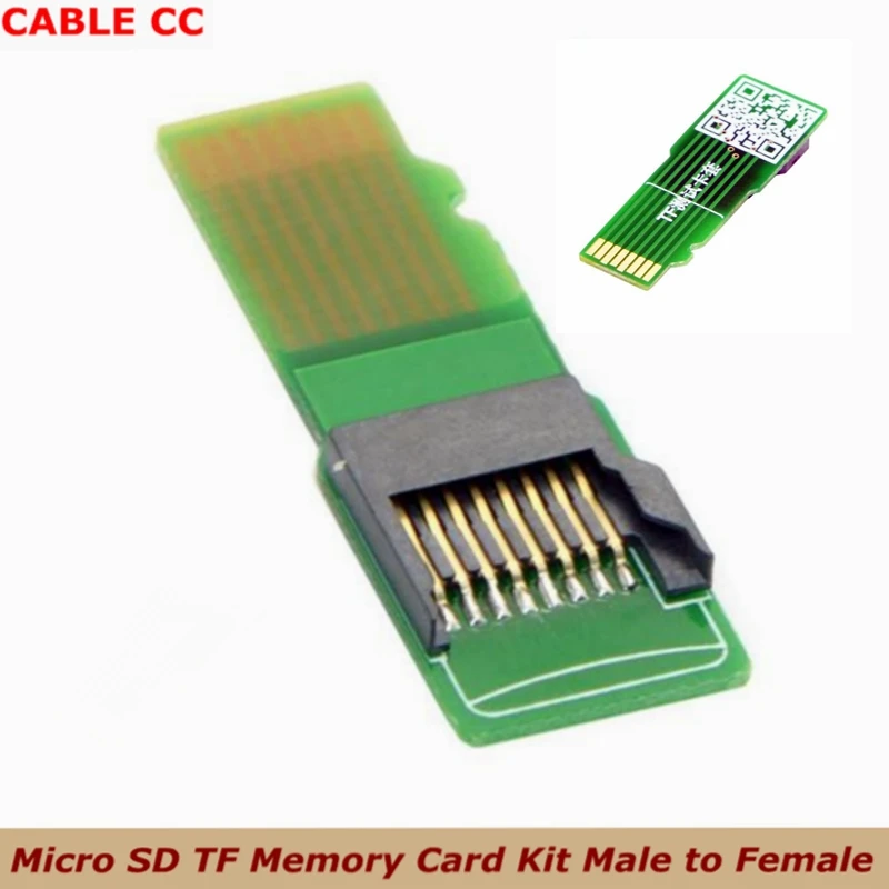 1 szt. Zestaw kart pamięci Micro SD TF męski na żeński przedłużacz Adapter narzędzia testowe PCBA