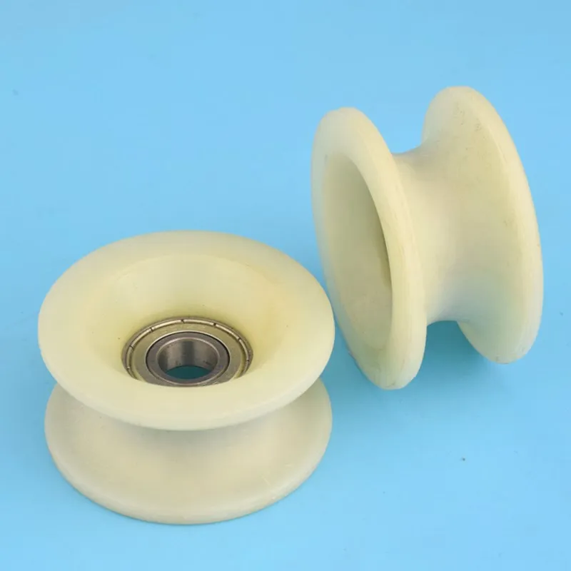 10pcs U groove Plastic coated bearing 6001ZZ 12*59*29mm nylon roller pulley guide wheel bore size 12mm diameter 59mm