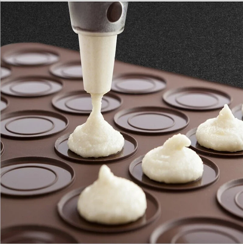Large Silicone Macaron Macaroon Pastry Oven Baking Mould Sheet Mat 48-Cavity DIY Mold Baking Mat Useful Tools