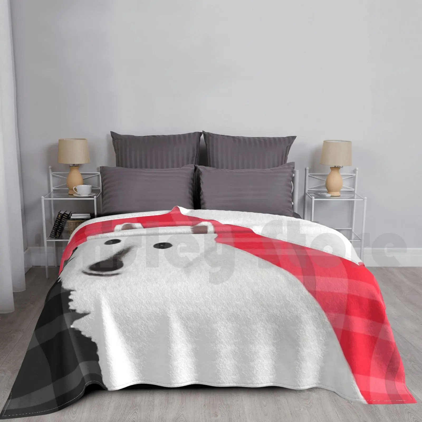 Blanket Fiona The Westie With Red And Black Plaid 811 Westie West Highland White Terrier