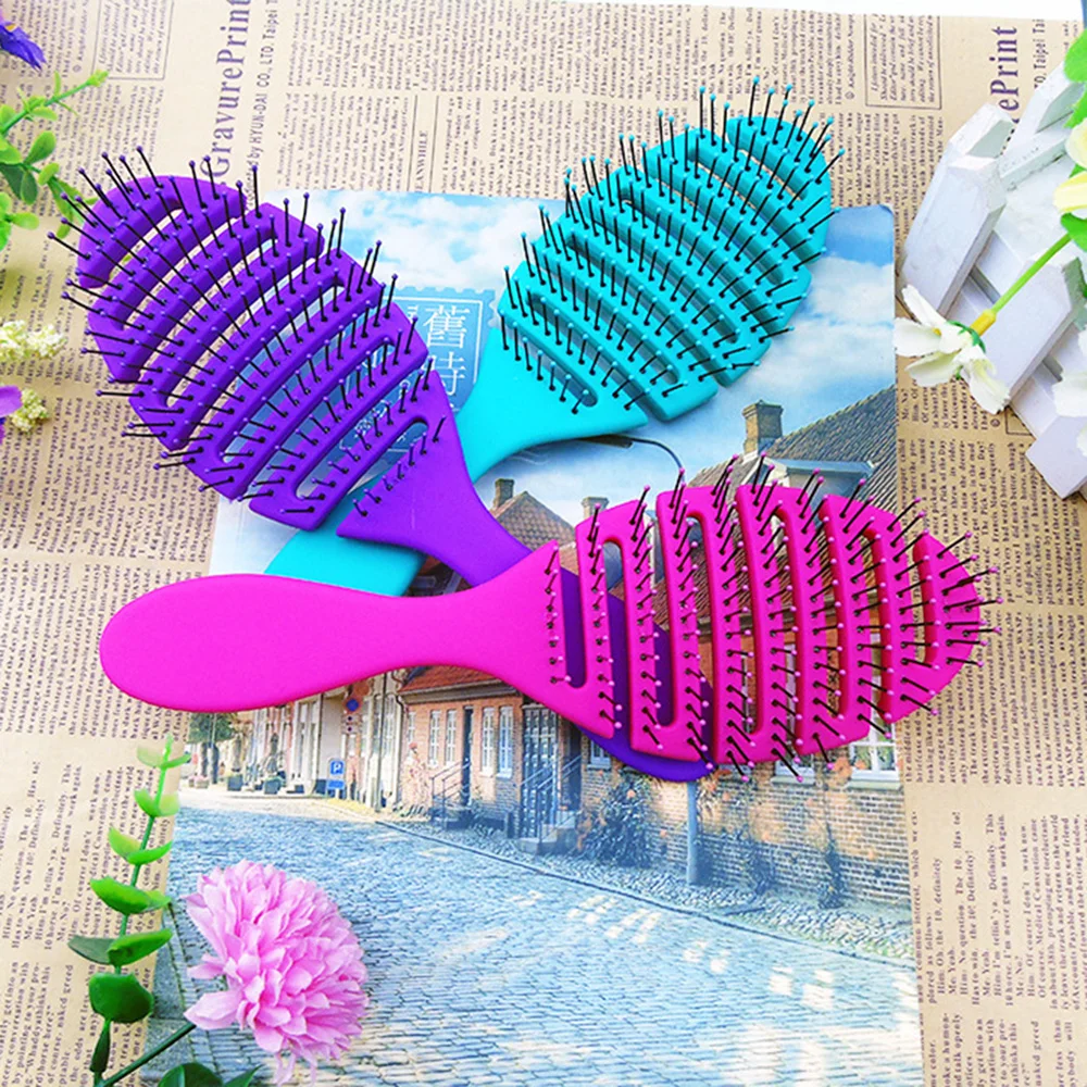 1pcs High Quality Wet Brush Comb Tool Barber Hair Brush Hair Styling Tools Anti-static Head Massage Hairbrush Magic Comb