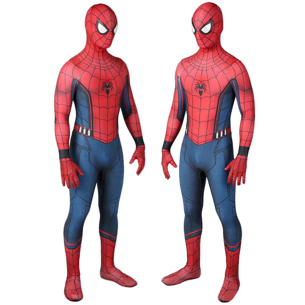 概念スパイダーマンコスプレコスチューム、スパンデックス全身スーツ、ハロウィーンの衣装、スーパーヒーローのボディスーツ、家庭がやって来、新しい