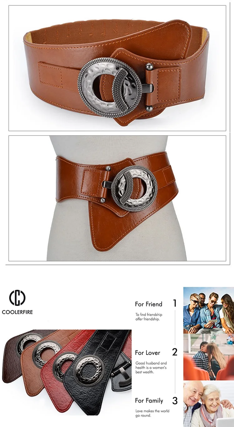 Neue NHot Mode Frauen Breite Taille Elastische Stretch Gürtel frauen Gürtelriemen Gürtel Für Frauen Cinturon Mujer Kummerbund Strap LB029 – Detail 6