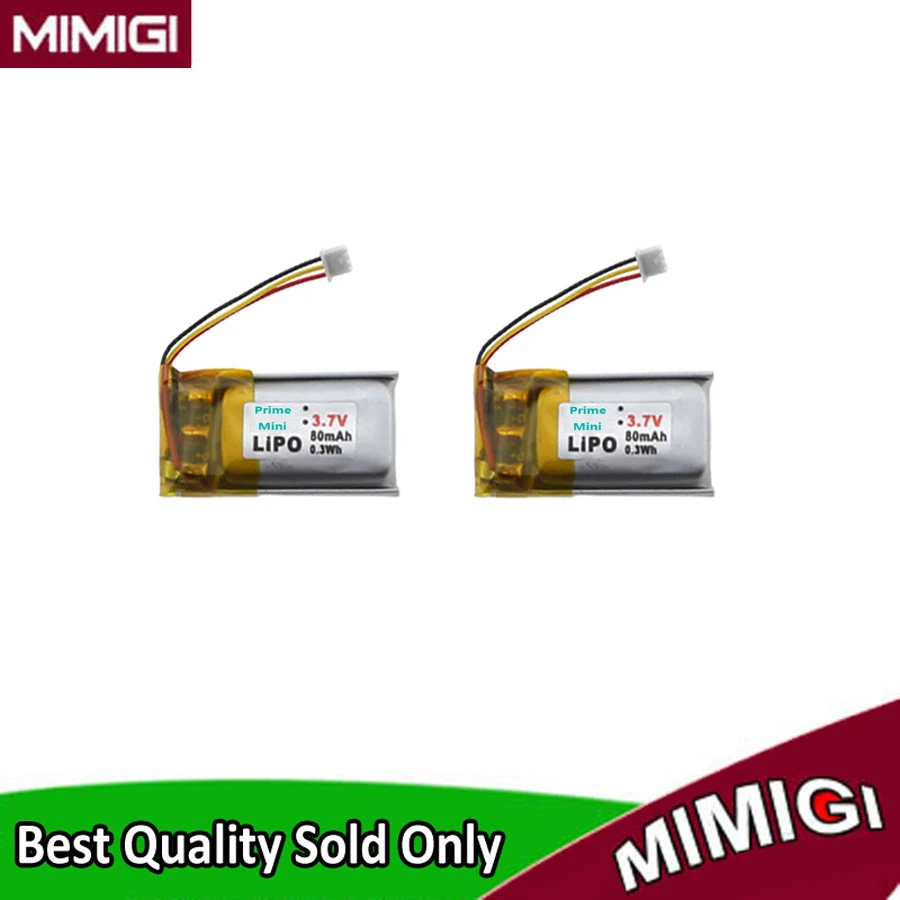 2PCS/Lot Original Replaces 80mAh 3 Wires Plug Battery For Steelseries Prime Mini Wireless Mouse Batterie Accumulator AKKU