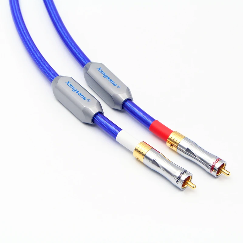 Hi-Fi RCA-кабель Hi-end 4-жильный бескислородный медный посеребренный двойной RCA аудиолиния