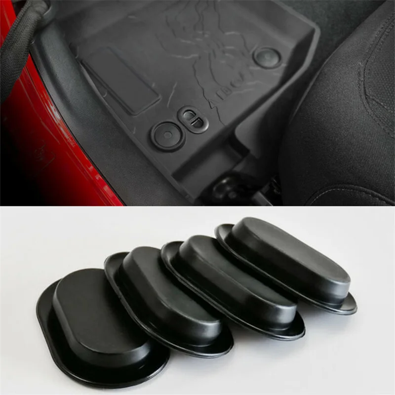 4pcs /8pcs Black Floor Pan Drain Plug Rear Floor Pan Body Plug Small Rubber Plug Fit for Jeep Wrangler JK JL Car Styling