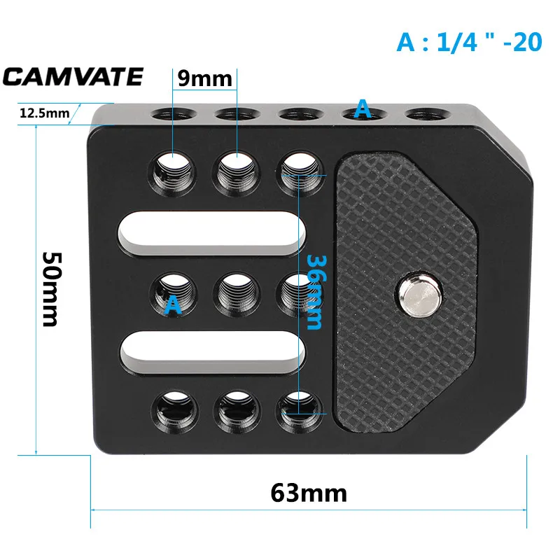 CAMVATE Camera Cheese Plate Top/Bottom Mounting Plate With 1/4\