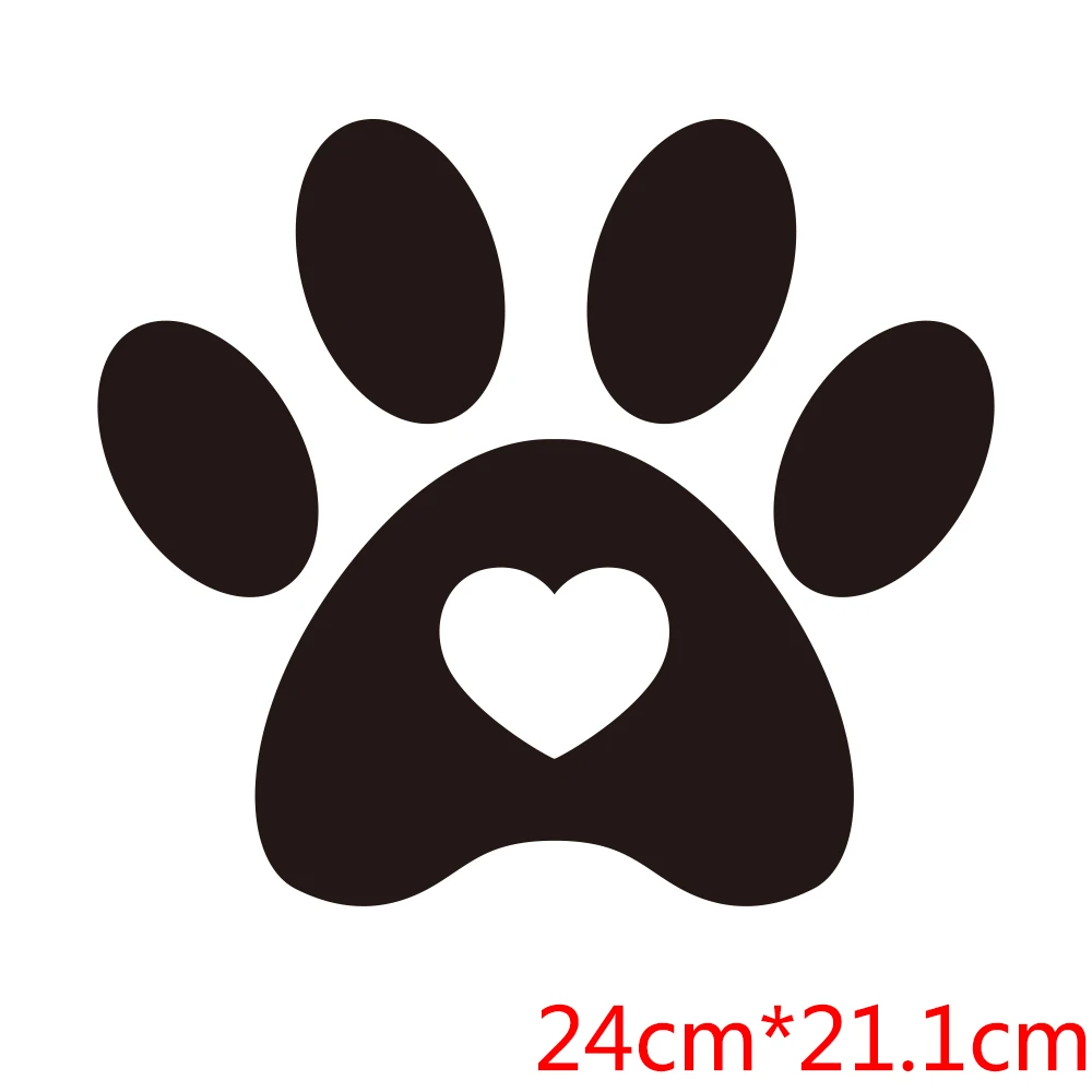 Dog Paw Patches For Clothing Heat Transfer Stickers For Clothes DIY Graphic Parches Termoadhesivos Para Ropa Clorhing Stickers