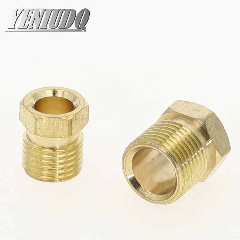 5pcs Brass Pipe connector M8x1 M10X1 Fixed joint Lubricating oil pump tubing connector CNC machine tool Fittings