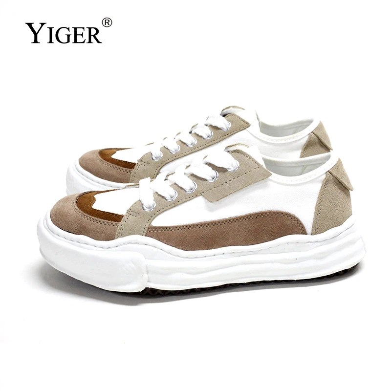 YIGER Men\'s Casual shoes Sneakers Men Vulcanize Shoes 2022 Casual Japanese Style Yasuhiro Mihara Canvas shoes Seakers