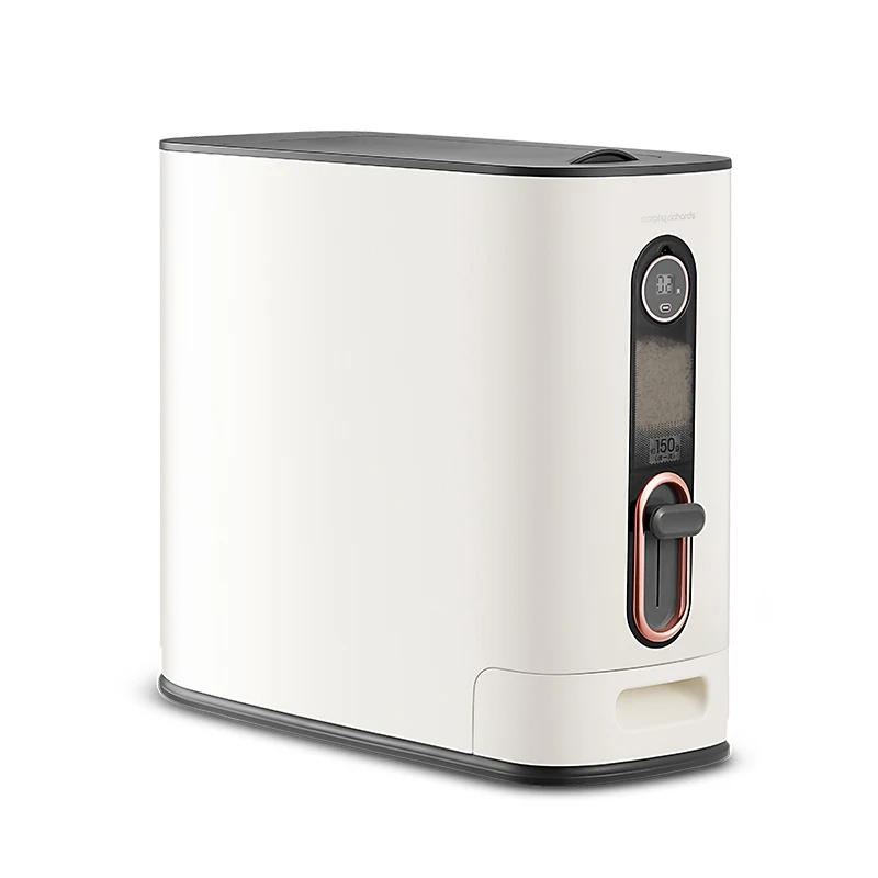 Balde de arroz inteligente, para uso doméstico, à prova de umidade, selado, tanque de armazenamento de farinha, cilindro, caixa de armazenamento